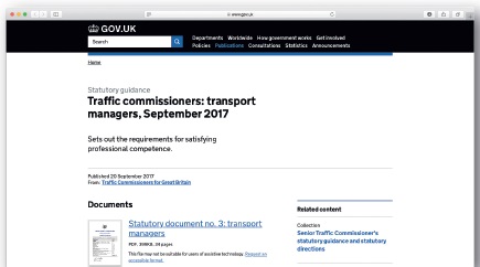 The Senior Traffic Commissioner's guidance on transport managers The Senior Traffic Commissioner's guidance on transport managers