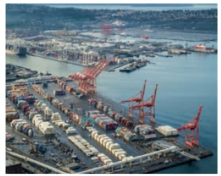 Seattle, a major US port.