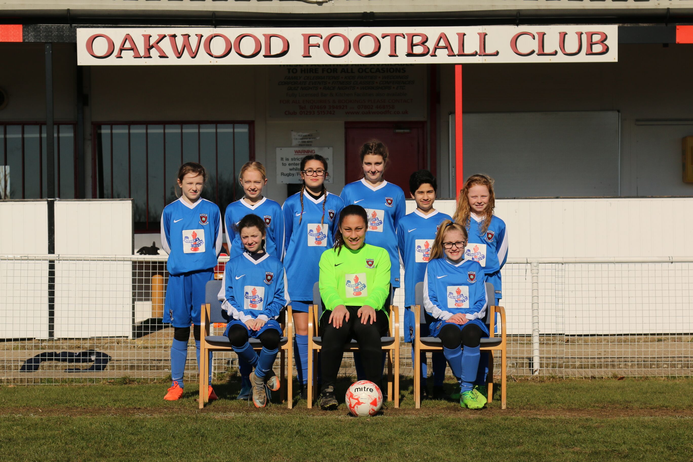 The Oakwood Under 12s Girls’ football team 