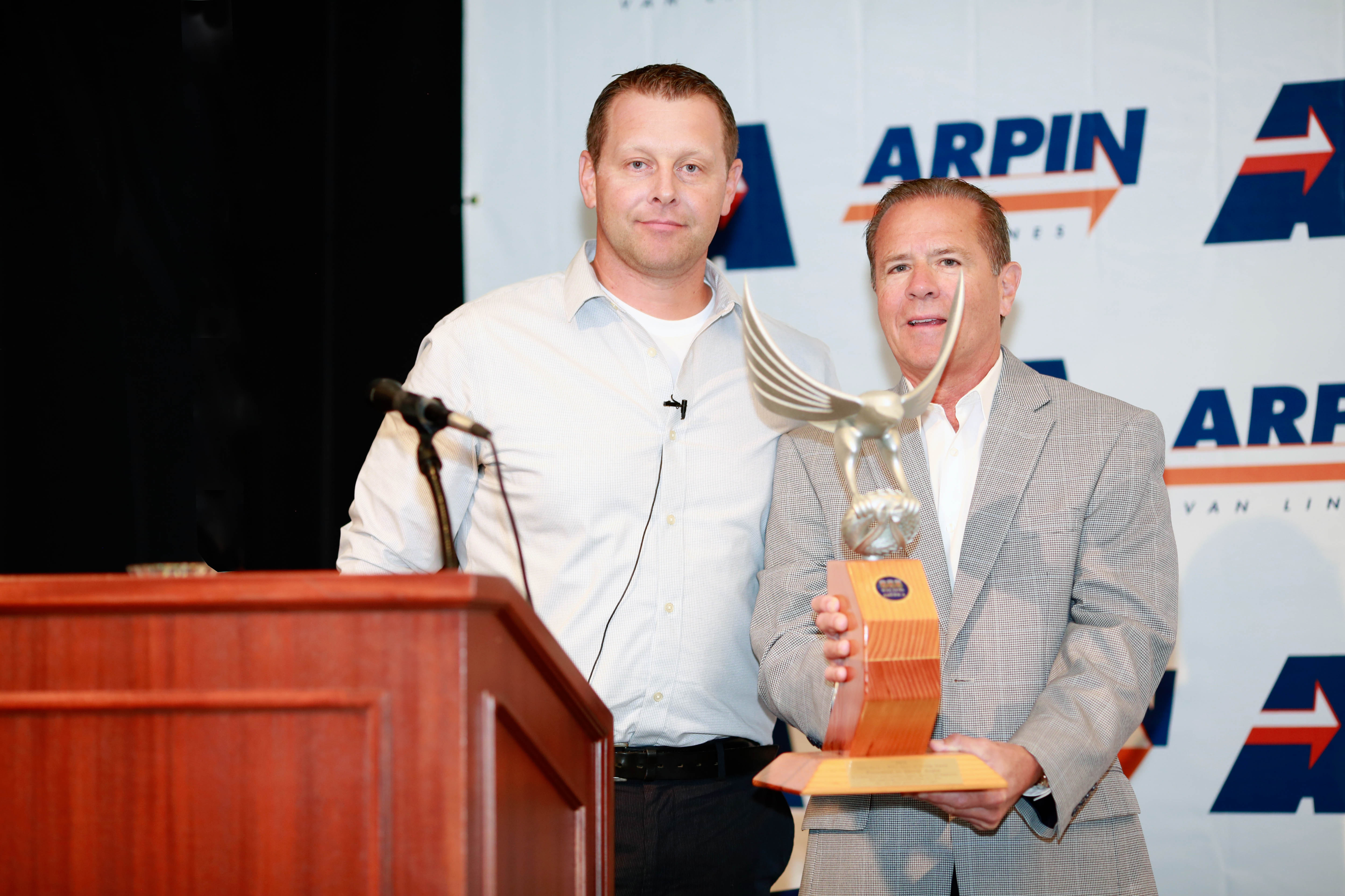 David Arpin receiving award form Rob Worcester