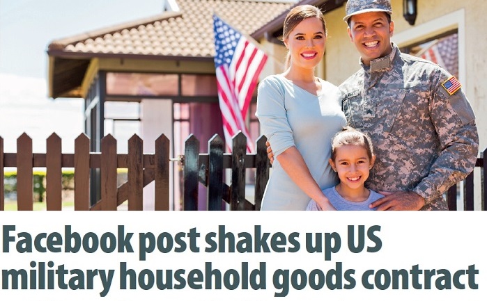 Facebook post shakes up US military household goods contract Facebook post shakes up US military household goods contract