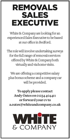 White and Company removals sales executive wanted