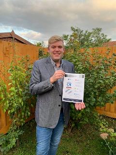 Matthew Marks with The Planet Mark certification 