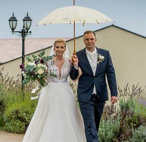 Ladislav Urban and his wife Iveta on their wedding day