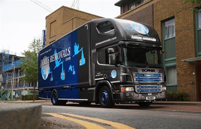 The Scania rigid with demountable box The Scania rigid with demountable box