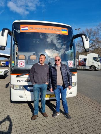 Ben Schmidt with bus driver friend Jack van Brummelen