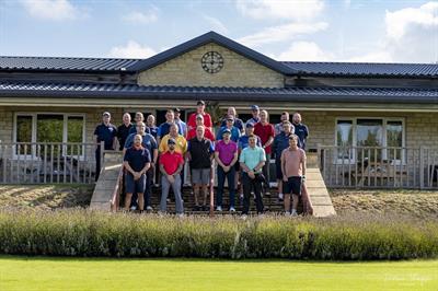 Players gather at South Cerney Golf Course for the charity golf day